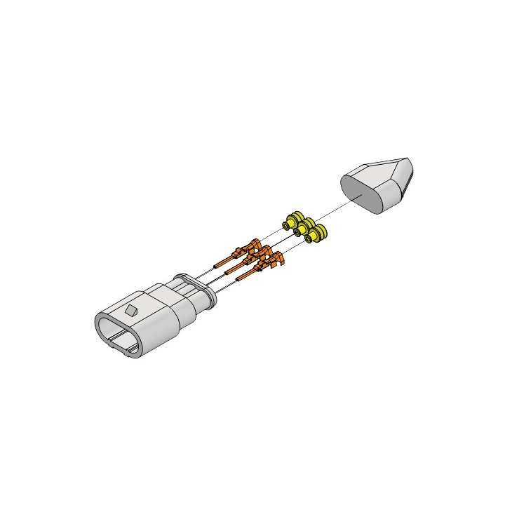 Connecteur Superseal femelle 3 voies