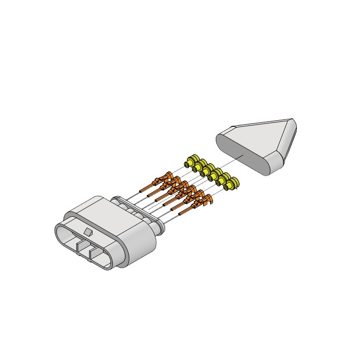 Connecteur Superseal femelle 6 voies
