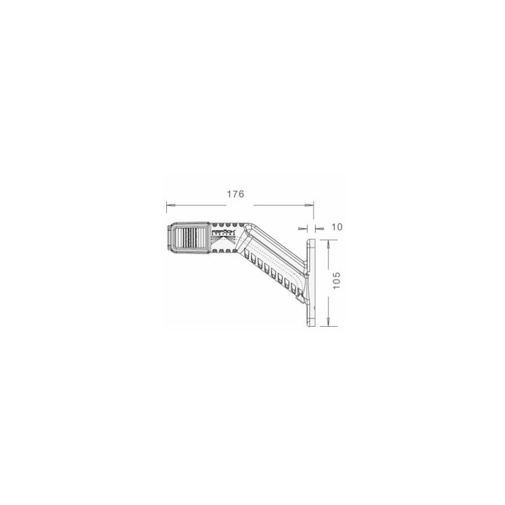 Feu de gabarit LED droit Superpoint IV - ASPOCK