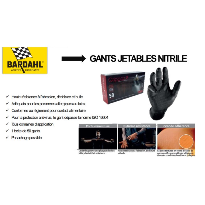 1 BOITE DE GANTS JETABLES NITRILE TAILLE M + 1 BOITE OFFERTE