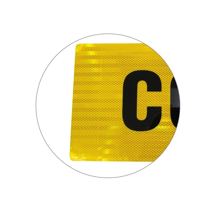 Plaque convoi exceptionnel aluminium 2500x250mm rétroréfléchissante