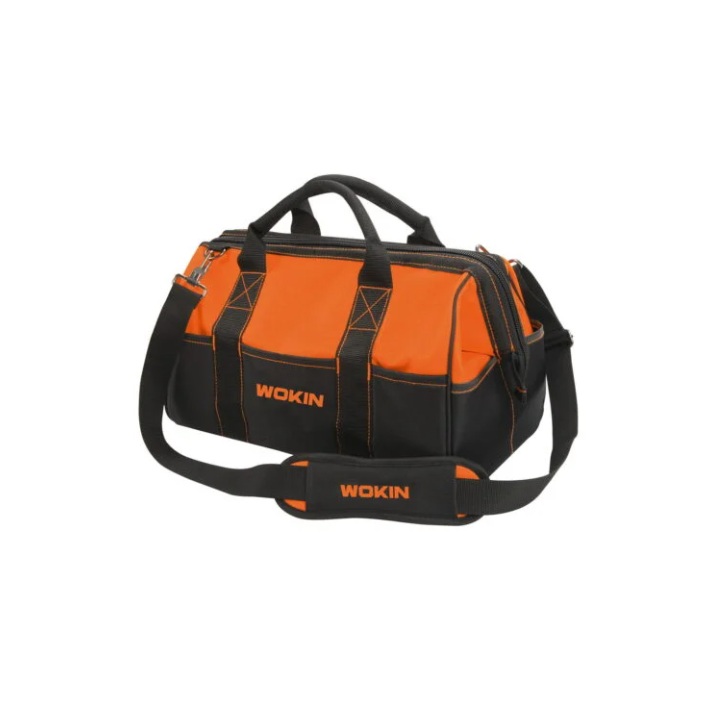 Sac à outils rigide 17" (43 cm) - Compartiments multiples, cadre renforcé et bandoulière réglable pour un transport facile.