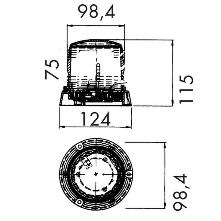 Gyrophare de manutention à LED - Sécurité pour engins industriels