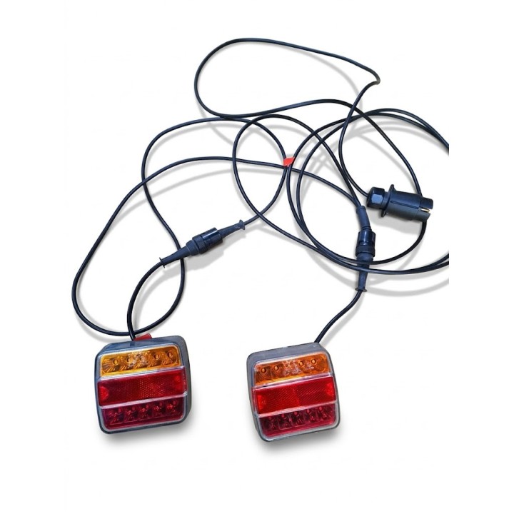 Kit Feux Arrière LED Remorque - 4 Fonctions - Câble 4m