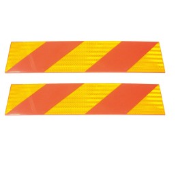 Plaques réfléchissantes métal homologuées RF E3 017002 - Dimensions 565x132 mm - Lot de 2