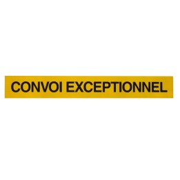 Plaque convoi exceptionnel aluminium 2500x250mm rétroréfléchissante