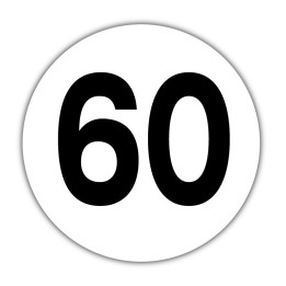 Disque 60KM/H PVC - Disques de limitation vitesse