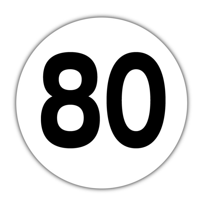 Disque 80KM/H PVC - Disques de limitation vitesse