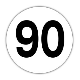 Disque 90KM/H PVC - Disques de limitation vitesse
