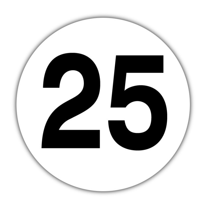 Disque 25KM/H Adhesif - Disques de limitation vitesse