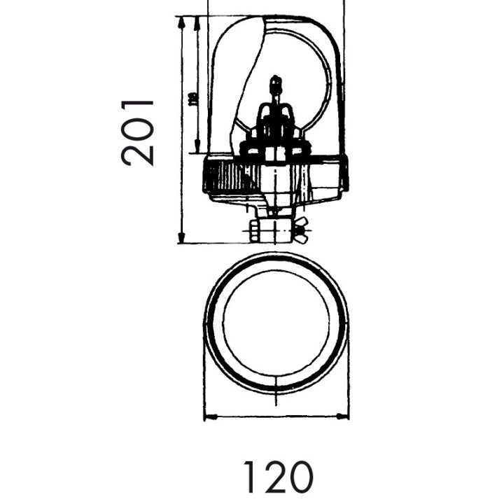 Gyrophare Flash SIRIUS - Tige Rigide - Gyrophare à ampoule Xénon