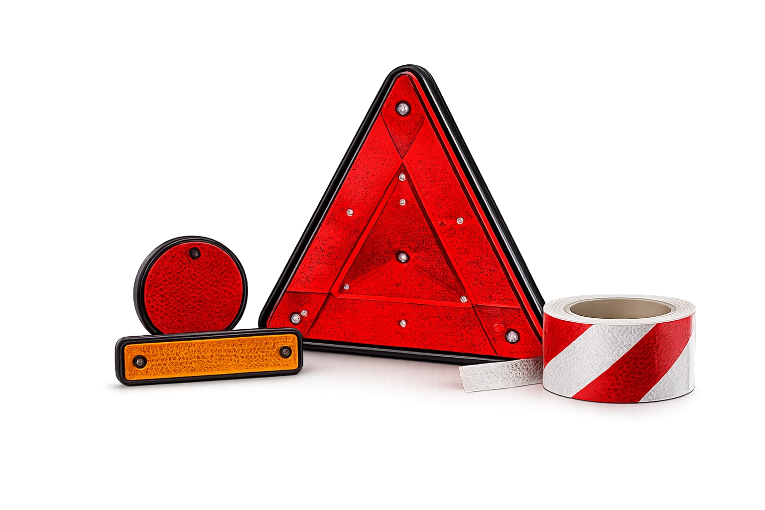 Catadioptres, triangles & bandes réfléchissantes